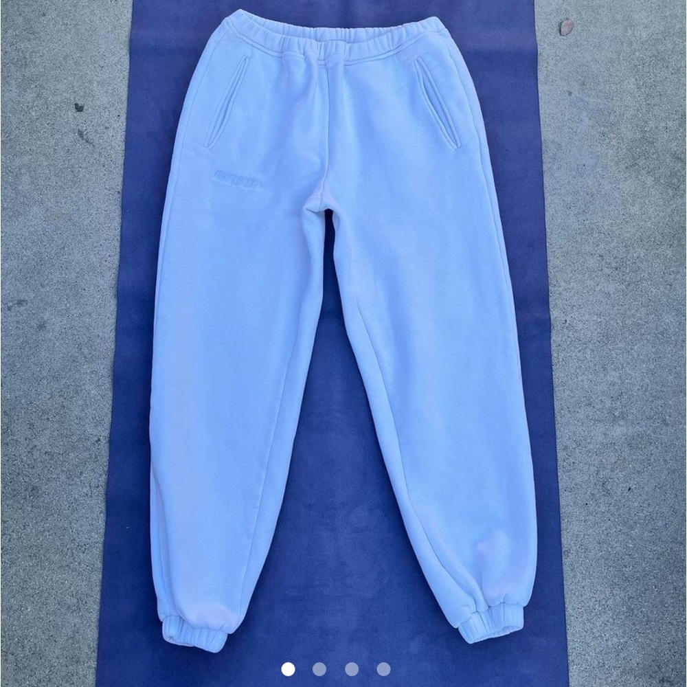 Danielle guizio embroidered logo sweatpants in white